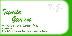 tunde gurin business card